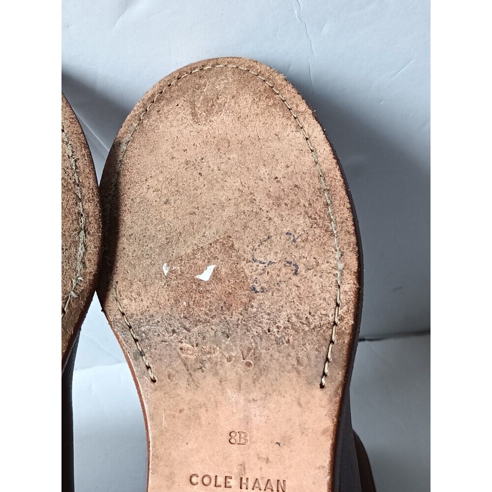 Cole Haan Grand OS ZILLIE Brown  Leather Hidden Wedge Ankle Boots Booties 8B - Picture 13 of 14
